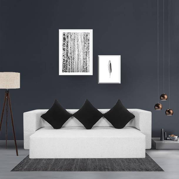 Klenta Home Decor Fabric Three Seater Sofa Cum Bed For Bedroom/ Living Room/ Office || 3 Seater Double Foam Fold Out Sofa Sectional Bed