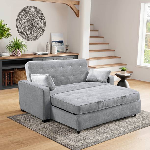 Friends Life Premium Barton 66.5'' Upholstered Sleeper Sofa Pull Out Sofa Bed 2 Seater 2 Seater Double Solid Wood Pull Out Sofa Cum Bed