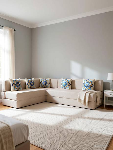 Chilli Billi L Shaped 5 Seater Double Foam Fold Out Sofa Cum Bed