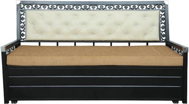 Aplus 3 Seater Single Metal Pull Out Sofa Cum Bed