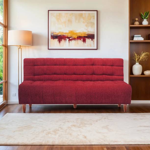 Seventh Heaven Florida Neo Wooden, Chenille Molfino Fabric 72x36x16 3 Seater Single Solid Wood Pull Out Sofa Cum Bed