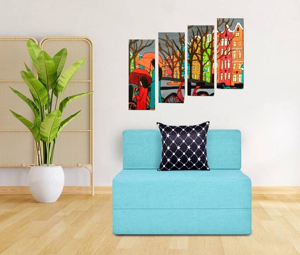 Friends super Life 1 Seater Single Foam Fold Out Sofa Cum Bed