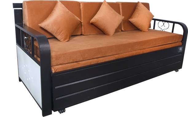 FAMOUS MART FURNITURE 3 Seater Double Metal Pull Out Sofa Sectional Bed