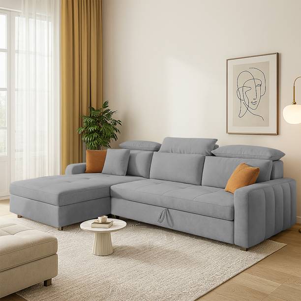 Casaliving Floster LHS 4 Seater Double Foam Pull Out Sofa Cum Bed