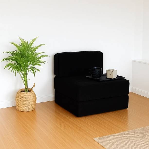 KarmaKasa Couch Sofa Cum Bed 1 Seater Single Foam Fold Out Sofa Cum Bed