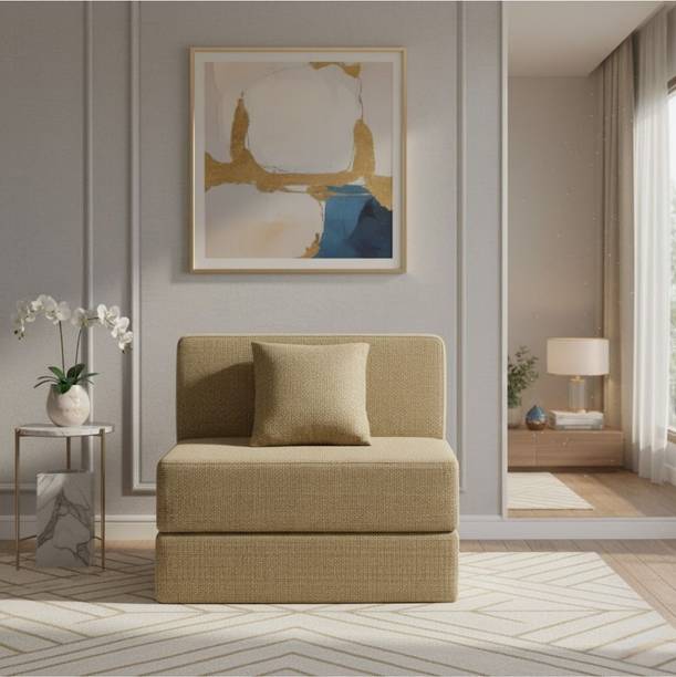 Flipkart Perfect Homes Premium Sofa Cum Bed 3-in-1 Foldable Sofa-Bed High-Density Foam Washable Cover 1 Seater Single Foam Pull Out Sofa Cum Bed