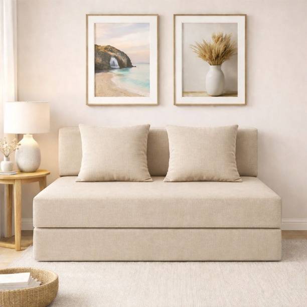 Flipkart Perfect Homes Navo 2 Seater Double Foam Pull Out Sofa Cum Bed