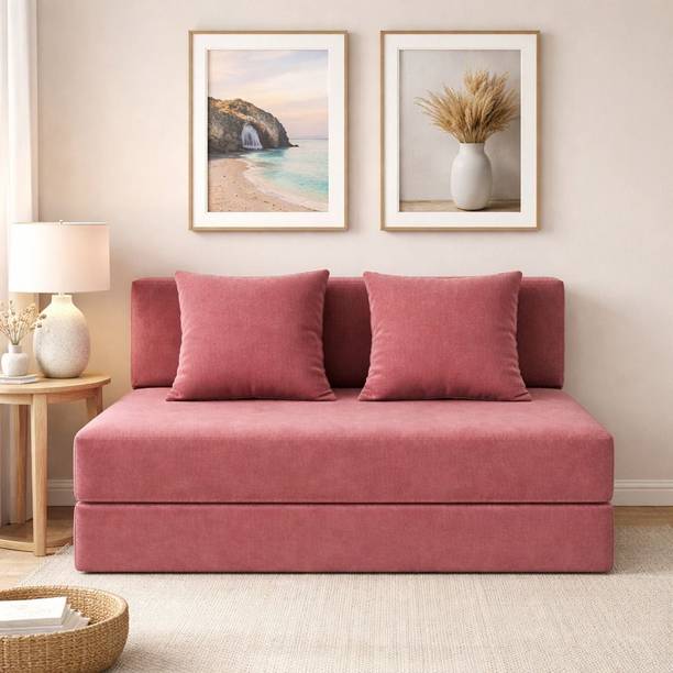 Flipkart Perfect Homes Navo 2 Seater Double Foam Pull Out Sofa Cum Bed