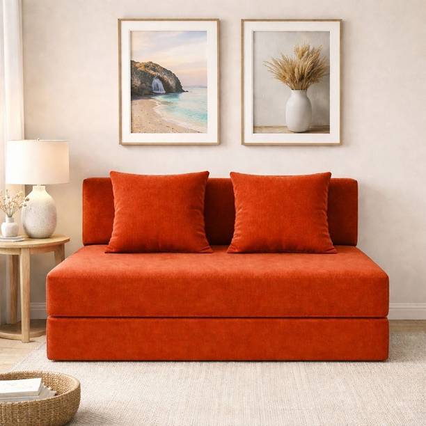 Flipkart Perfect Homes Navo 2 Seater Double Foam Pull Out Sofa Cum Bed