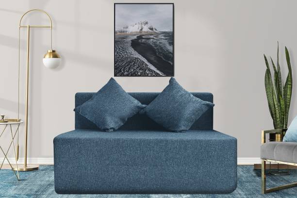 Little Smile 4X6 size for 2 Person- Moshi Fabric Washable Cover 2 Seater Double Foam Fold Out Sofa Cum Bed