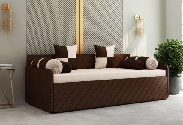 Auspicious Home 4 Seater Double Engineered Wood Pull Out Sofa Cum Bed