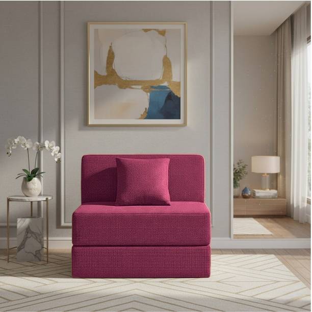 DozeIQ Premium Sofa Cum Bed 3-in-1 Foldable Sofa-Bed High-Density Foam Washable Cover 1 Seater Double Foam Pull Out Sofa Cum Bed