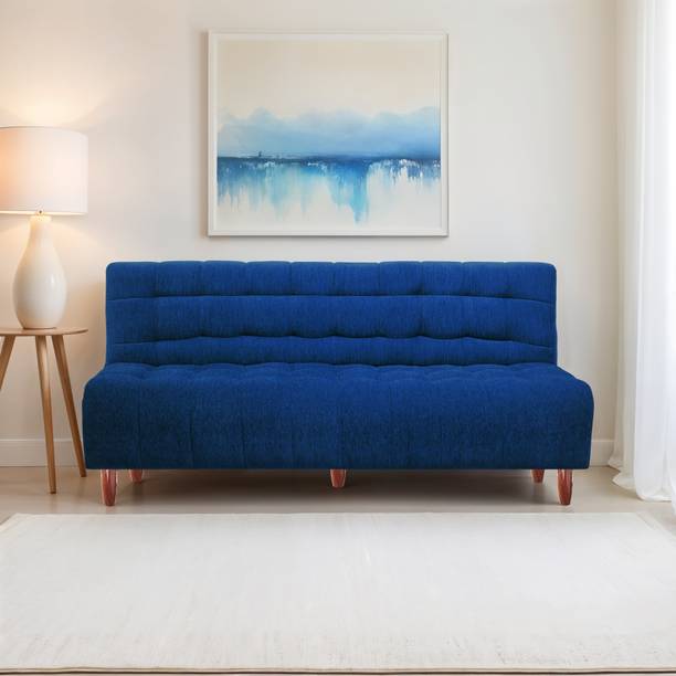 Seventh Heaven Florida Neo 4 Seater Wooden Sofa cum Bed, Chenille Molfino Fabric 78x36x16 4 Seater Single Solid Wood Pull Out Sofa Cum Bed