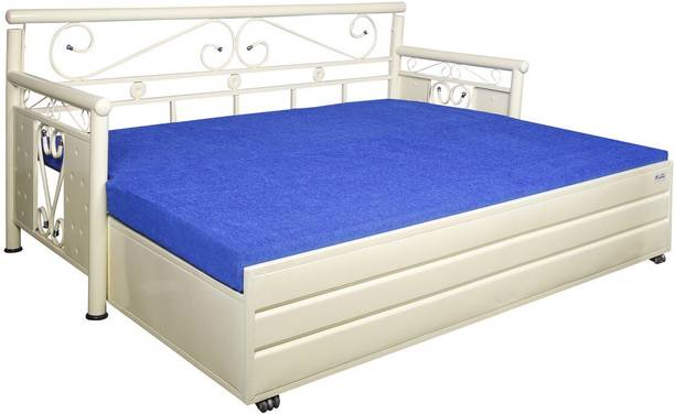 INDIAN FURNITURE MART 3 Seater Single Metal Pull Out Sofa Cum Bed