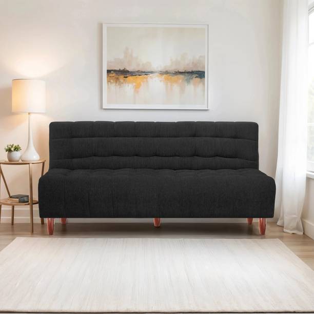 Seventh Heaven Florida Neo 4 Seater Wooden Sofa cum Bed, Chenille Molfino Fabric 78x36x16 4 Seater Single Solid Wood Pull Out Sofa Cum Bed