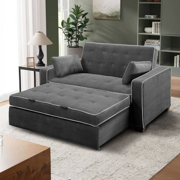 Friends Life Premium Barton 66.5'' Upholstered Sleeper Sofa Pull Out Sofa Bed 2 Seater 2 Seater Double Solid Wood Pull Out Sofa Cum Bed