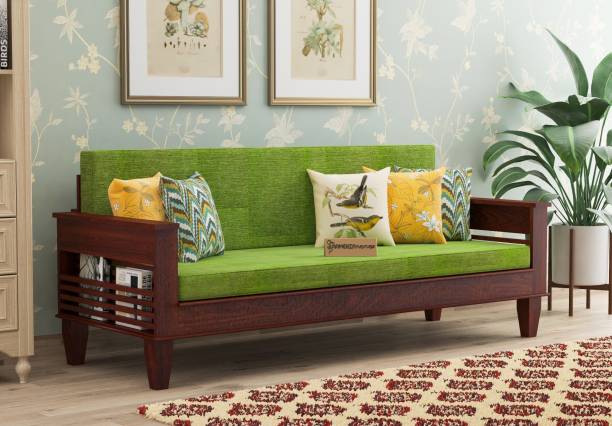 saamenia furnitures Solid Sheesham Wood Three Seater Sofa Bed Without Cushion For Living Room, Hotel 3 Seater Double Solid Wood Fold Out Sofa Cum Bed