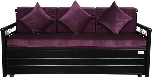 A-1 Star Furniture 4 Seater Double Metal Pull Out Sofa Cum Bed