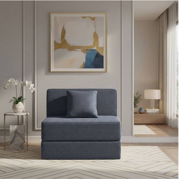 DozeIQ Premium Sofa Cum Bed 3-in-1 Foldable Sofa-Bed High-Density Foam Washable Cover 1 Seater Single Foam Pull Out Sofa Cum Bed
