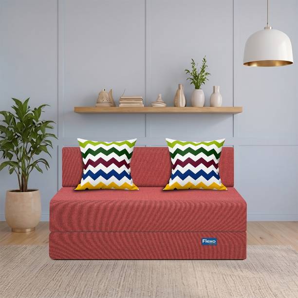 flexobystarlon 4x6 Sofa Cum bed 2 Seater Double Foam Fold Out Sofa Cum Bed