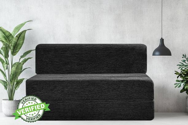 Little Smile 4X6 size for 2 Person- Moshi Fabric Washable Cover 2 Seater Double Foam Fold Out Sofa Cum Bed