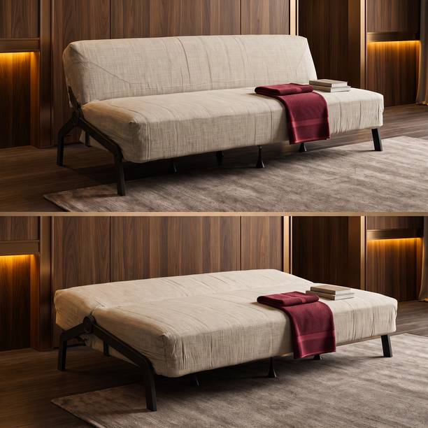 Drogo 3 Seater Sofa Cum Bed with CarbonFlex Technology 3-in-1 Convertible Sofa Bed 3 Seater Single Metal Fold Out Sofa Cum Bed