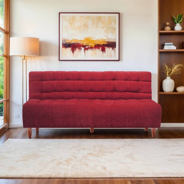 Seventh Heaven Florida Neo 3 Seater Wooden Sofa cum Bed, Chenille Molfino Fabric 72x36x16 3 Seater Single Solid Wood Pull Out Sofa Cum Bed