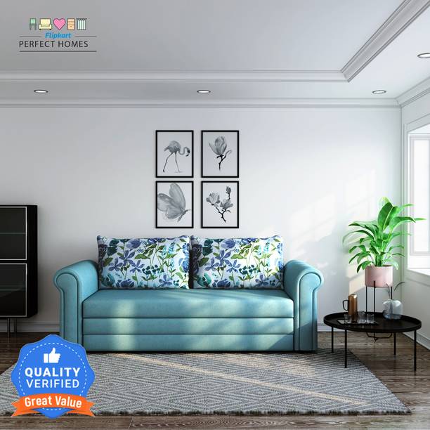 Flipkart Perfect Homes Rhea 3 Seater Double Solid Wood Fold Out Sofa Cum Bed