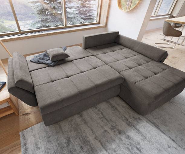 fabrique lazylush lshape L Shape LHS 5 Seater Double Solid Wood Pull Out Sofa Sectional Bed