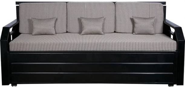 SoftSoul Furniture 3 Seater Single Metal Pull Out Sofa Cum Bed