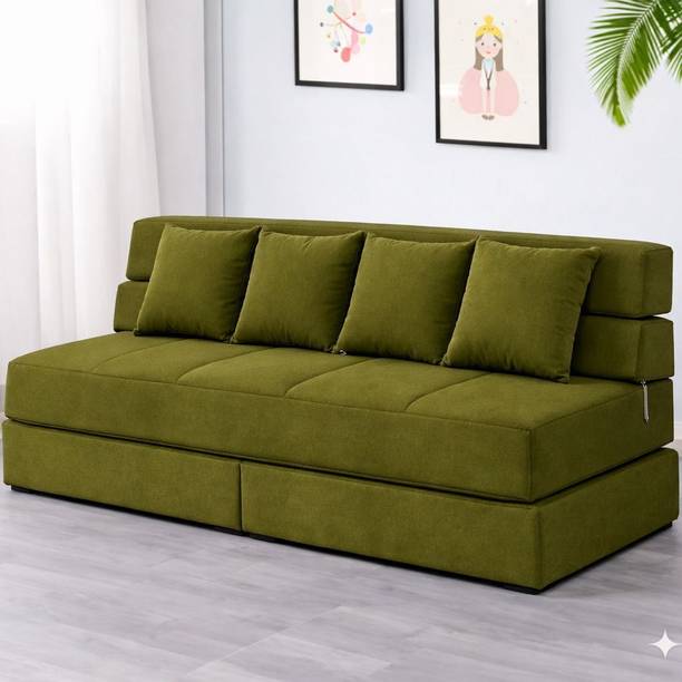 Flipkart Perfect Homes Nsiya 4 Seater Double Foam Pull Out Sofa Cum Bed