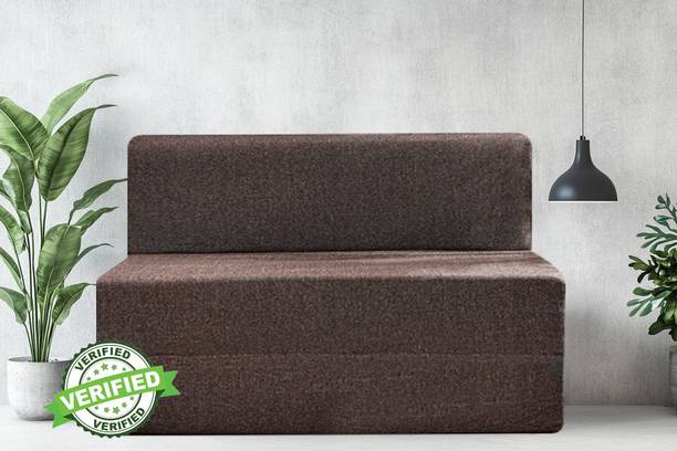 Little Smile 3X6 size for 1 Person- Moshi Fabric Washable Cover 1 Seater Single Foam Fold Out Sofa Cum Bed