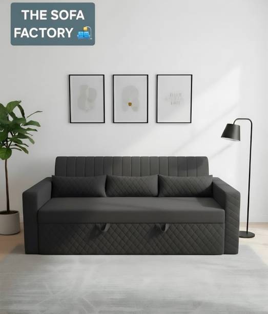 The Sofa Factory TSFSCB786 3 Seater Double Solid Wood Pull Out Sofa Cum Bed