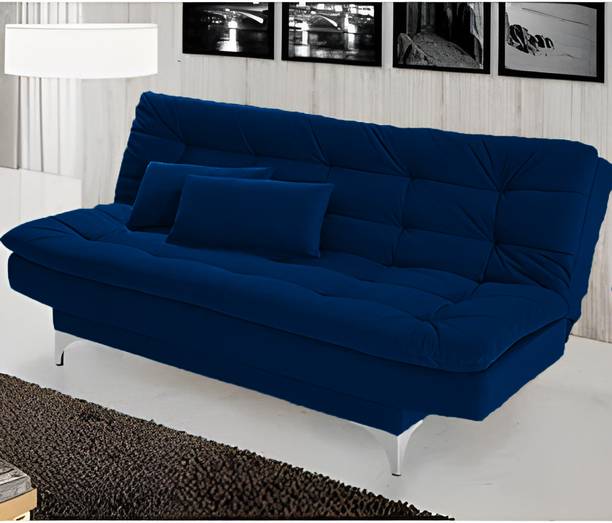 MAPSA MODERN 3 Seater Double Solid Wood Pull Out Sofa Cum Bed