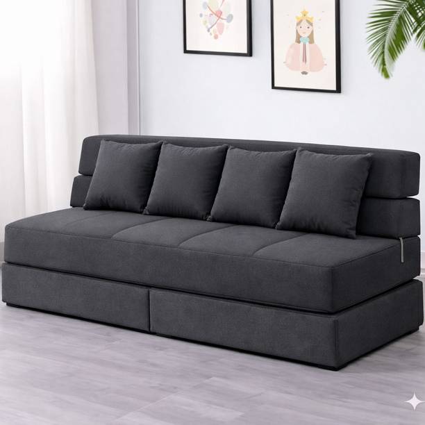 Flipkart Perfect Homes Nsiya 4 Seater Double Foam Pull Out Sofa Cum Bed