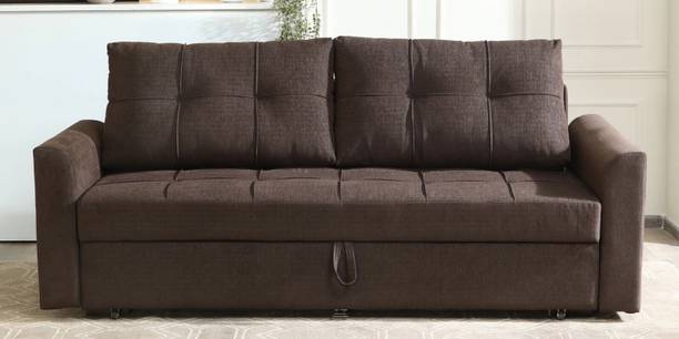 Casacraft From Pepperfry Ines Wooden Pull Out Sofa Cum Bed With Box Storage For Home 3 Seater Double Solid Wood Pull Out Sofa Cum Bed