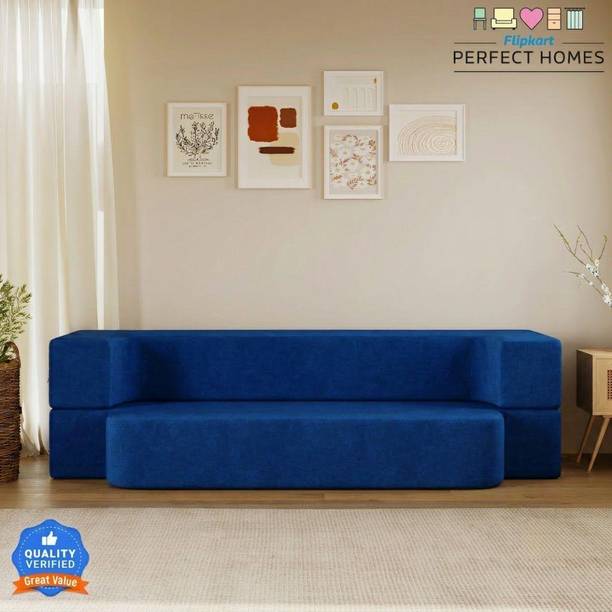 Flipkart Perfect Homes ClassicMultifunctional Convertible Sofa Bed Design 4*6 3 Seater Double Foam Pull Out Sofa Cum Bed