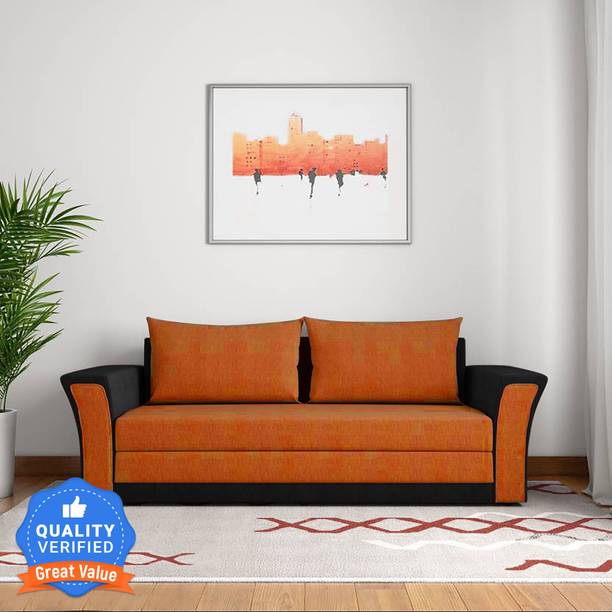 Bharat Lifestyle Leo 3 Seater Double Solid Wood Fold Out Sofa Cum Bed