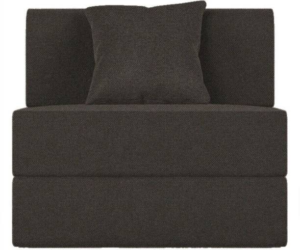 Wakefit Flipper 1 Seater Single Solid Wood Fold Out Sofa Cum Bed