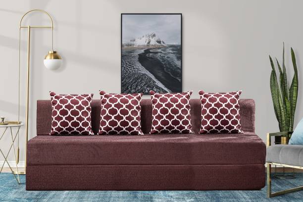 Little Smile 6X6 size for 4 Person- Moshi Fabric Washable Cover 4 Seater Double Foam Fold Out Sofa Cum Bed