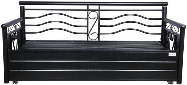 INDIAN FURNITURE MART 3 Seater Double Metal Pull Out Sofa Cum Bed