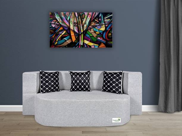 Friends Fit Life Fashion Life-4x6 Comfort for All with 3 Seater Double Foam Fold Out Sofa Cum Bed
