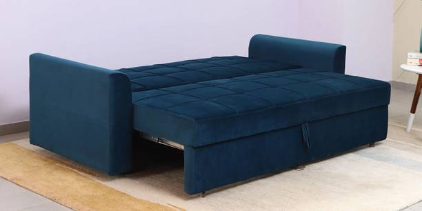 Casacraft From Pepperfry Ines Wooden Pull Out Sofa Cum Bed With Box Storage For Home 3 Seater Double Solid Wood Pull Out Sofa Cum Bed