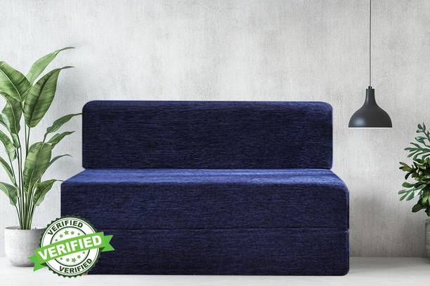 Little Smile 4X6 size for 2 Person- Moshi Fabric Washable Cover 2 Seater Double Foam Fold Out Sofa Cum Bed