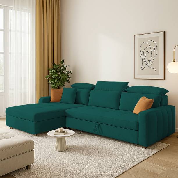 Casaliving Floster LHS 4 Seater Double Foam Pull Out Sofa Cum Bed