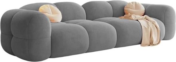 bloo mart Modern 3 Seater Sofa Set for Living Room - Gray Fabric 3 Seater  Sofa