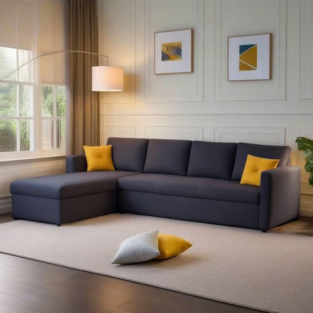 Trevi Bliss E2O LHS Sectional Sofa In Titanium Fabric 6 Seater  Sofa