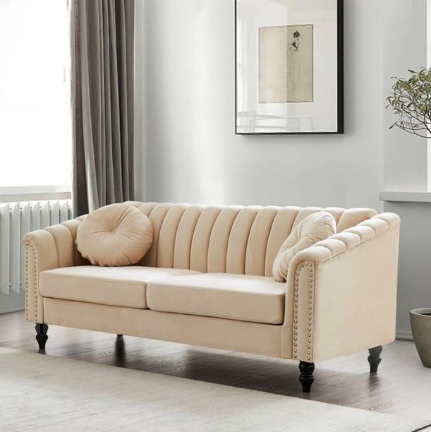 RM HOME RENU Fabric 3 Seater  Sofa