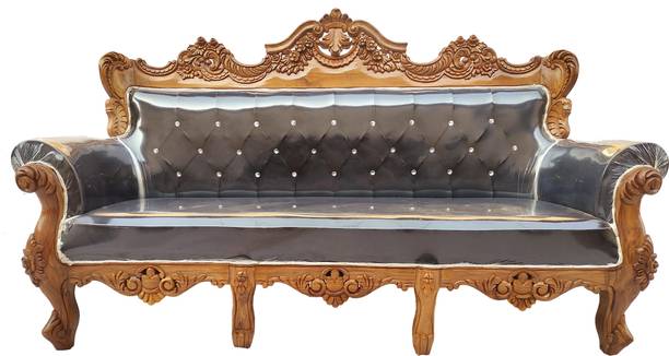 ARVISH ENTERPRISES Teak Wood Sofa Set with Cushion for Living Fabric 3 Seater Sofa Fabric 3 Seater  Sofa