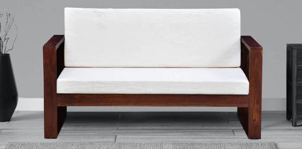 Allie Wood Sheesham Solid Wood Fabric 2 Seater  Sofa